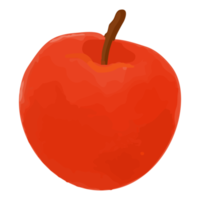 pomme aquarelle, clipart de décoration peinte à la main png