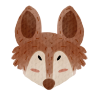 raposa aquarela, clipart de decoração de animais pintados à mão png