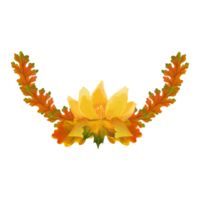 cadre de feuille d'aquarelle, clipart de feuilles d'automne png