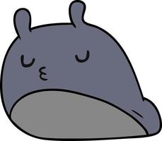 cartoon kawaii fat cute slug vector