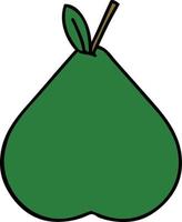 cute cartoon pear vector