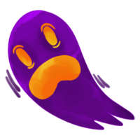 ghost akvarell clipart, handmålade halloween fest png