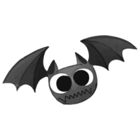 ghost bat akvarell clipart, handmålad halloween fest png