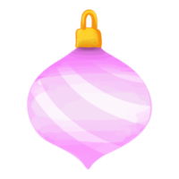 boule de noël aquarelle, décoration de noël peinte à la main png