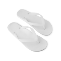 Recorte de maqueta de sandalias flip flop blancas, archivo png