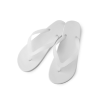 Recorte de maqueta de sandalias flip flop blancas, archivo png