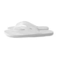 Recorte de maqueta de sandalias flip flop blancas, archivo png