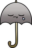 gradient shaded cartoon umbrella vector