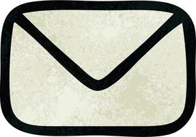 retro grunge texture cartoon paper envelope vector