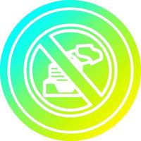 paperless office circular in cold gradient spectrum vector
