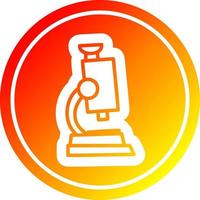 microscope and slide circular in hot gradient spectrum vector