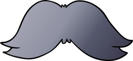gradient cartoon doodle of a mans moustache vector