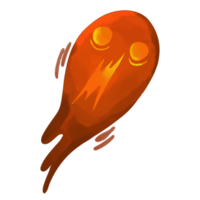 ghost akvarell clipart, handmålade halloween fest png