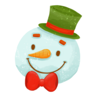 Watercolor Snowman, Hand painted Christmas decoration png