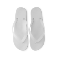 White flip flop sandals mockup cutout, Png file