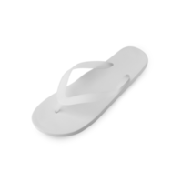 White flip flop sandals mockup cutout, Png file