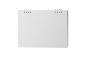 recorte de maquete de calendário espiral de desktop em branco, arquivo png