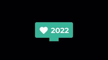 Like Icon Like oder Love Counting für Social Media 1-2022k Likes auf transparentem Hintergrund video