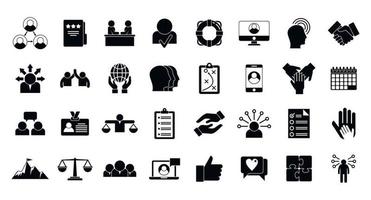 Responsibility icons set, simple style vector