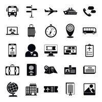 Tourism manager icons set, simple style vector