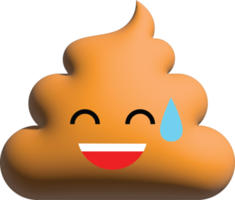 lindos emoticonos de caca 3d png