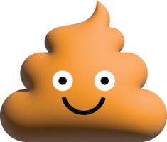 simpatiche emoticon 3d di cacca png