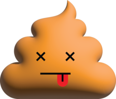 simpatiche emoticon 3d di cacca png