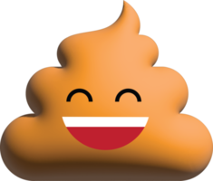 lindos emoticonos de caca 3d png