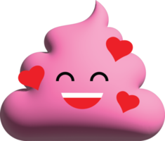 emoticons 3d de cocô fofo png