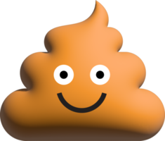 simpatiche emoticon 3d di cacca png