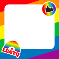 Pride frame. LGBT symbols. Love, heart, flag in rainbow colours, Gay, lesbian parade, Vector  illustration