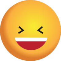 Yellow face 3D, emotion ,icon PNG