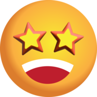 geel gezicht 3d, emotie, png