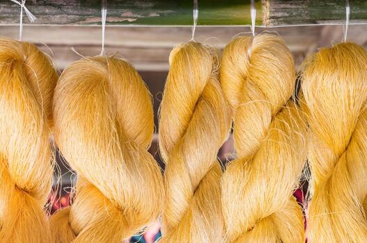 seda cruda dorada foto