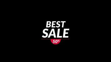 Best Sale up to 50 off animation motion graphic video. Promo banner, badge, sticker.Royalty-free Stock 4K Footage with Alpha Channel - ProRes 4444 video