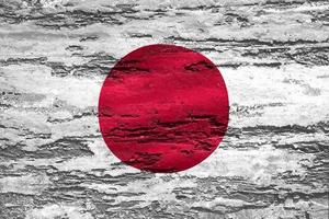 Ilustración 3D de una bandera de Japón - bandera de tela ondeante realista foto