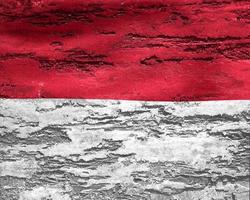 3D-Illustration of a Monaco flag - realistic waving fabric flag photo