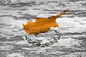 Cyprus flag - realistic waving fabric flag photo