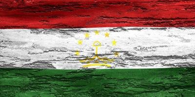 3D-Illustration of a Tajikistan flag - realistic waving fabric flag photo