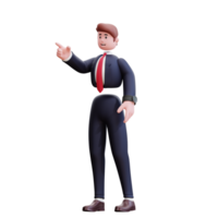 3d character businessman illustration png