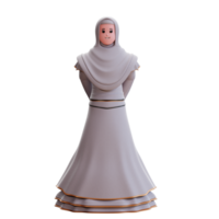 3d character wedding bride illustration png