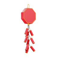 3d chinese new year object firecrackers png