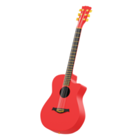 objeto de guitarra acústica de ilustración 3d png