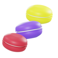 3d illustration macaroon object png