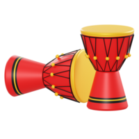 3d illustration traditional drum object png