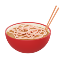 3d illustration noodles object png