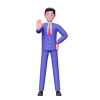 Ilustración de personaje de hombre de negocios 3d png