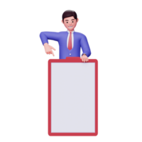 illustration de personnage d'homme d'affaires 3d png