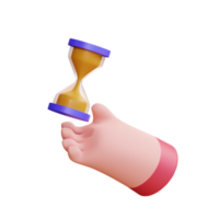 3d icon illustration hourglass png
