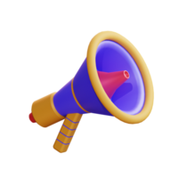 3d icon illustration megaphone png